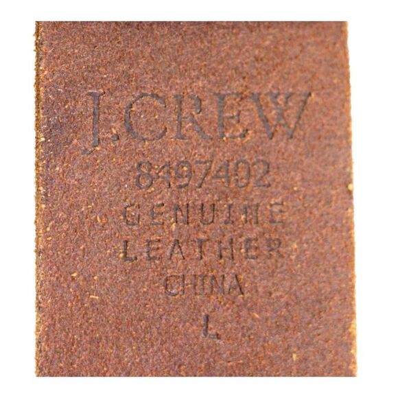 J. CREW BRAIDED BROWN GENUINE LEATHER 1-1 1/2"Wide DRESS WOMEN'S BELT Sz L (79t - Picture 7 of 13